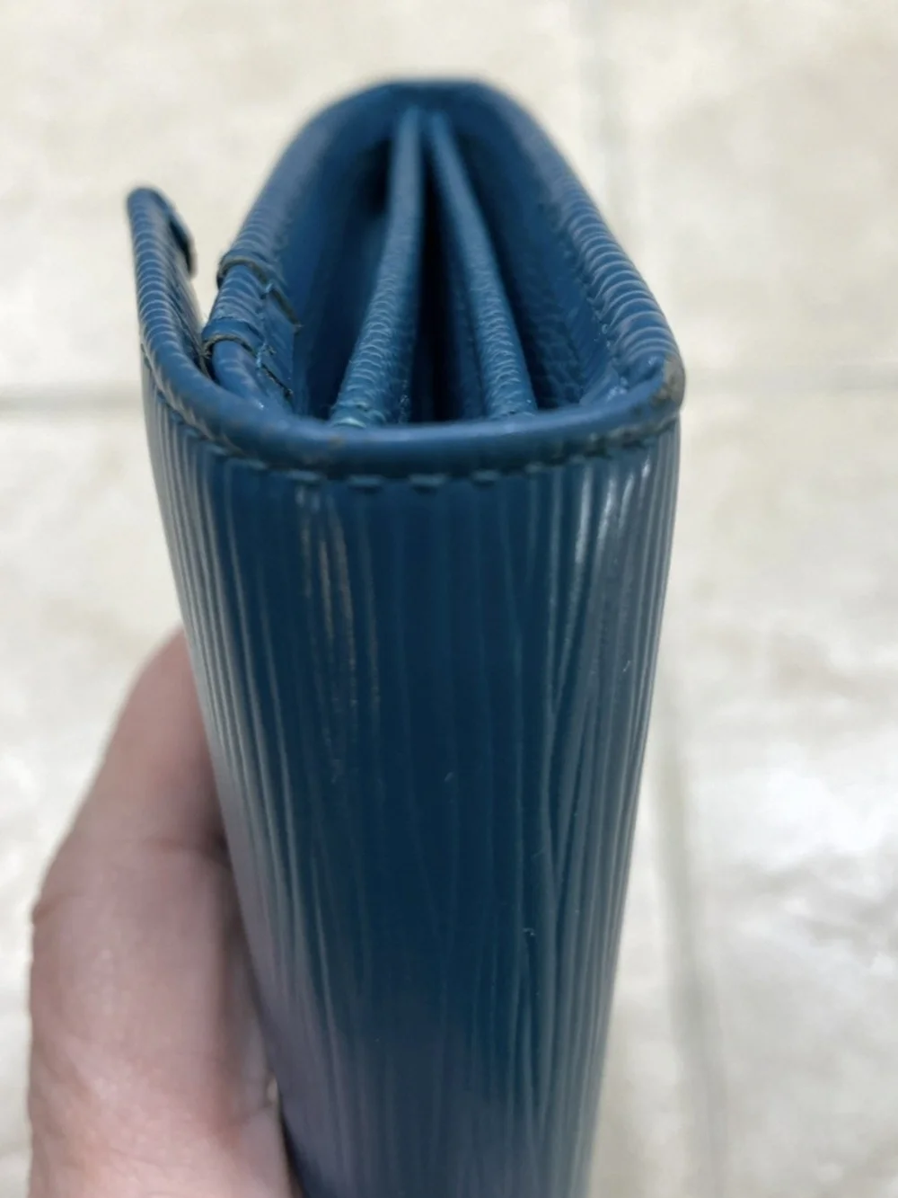 Louis Vuitton Epi Sarah Wallet Toledo Blue Long Wallet
